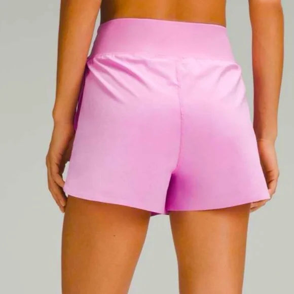 Lululemon Fast & Free High Rise Classic Shorts Dahlia Mauve Reflective 14 NWT - Picture 2 of 8